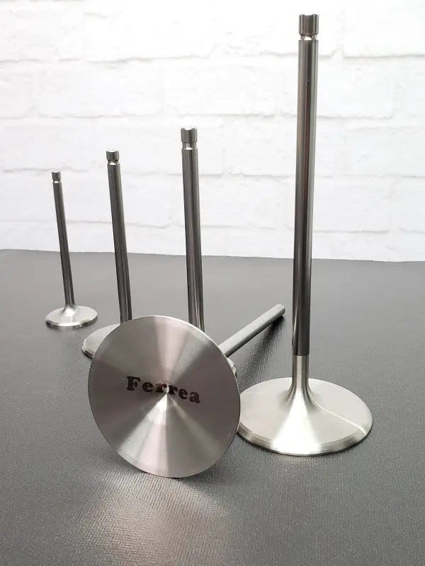 Ferrea Titanium Competition Exhaust Valve Set – 1.65" Stem, 5.45" Length, 15° Seat (8 Pcs) 1