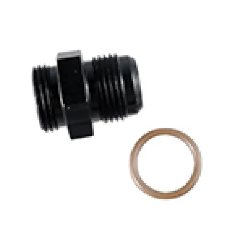Fragola -4An X 3/8 - 24 (3) Radius Fitting - Black 1