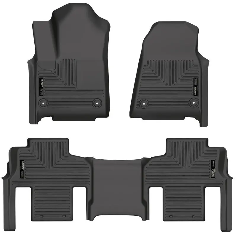 Husky Liners Weatherbeater Floor Mats For 2022 Jeep Grand Wagoneer – Front & Second Row (Black) 1