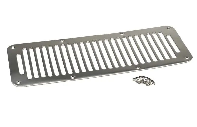 Kentrol Polished Silver Hood Vent For 1987–1995 Jeep Wrangler Yj – 8-Hole Design 1