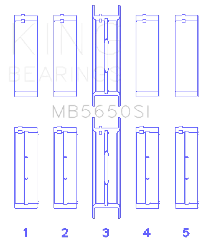 King Engine Bearings Main Bearing Set – 10-Piece For Ford 370/429/460 Ohv Engines 1