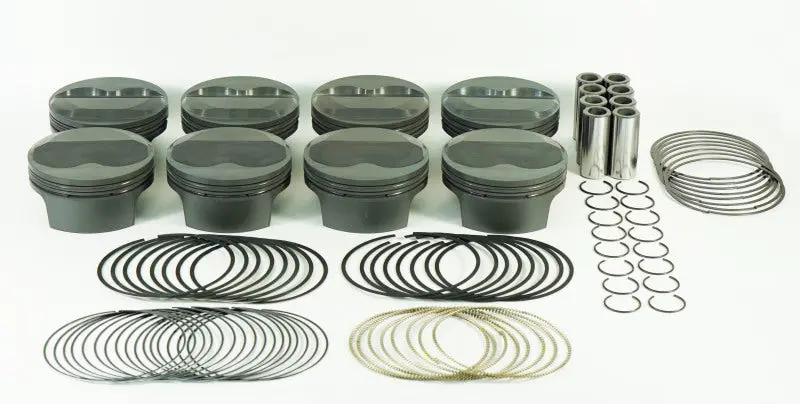 Mahle Ms Forged Piston Set For Small-Block Chevy – 435Ci, 4.165" Bore, 4.000" Stroke, 6.0" Rod, 0.927" Pin, 4Cc Dish, 13.9:1 Cr (8-Piece) 1