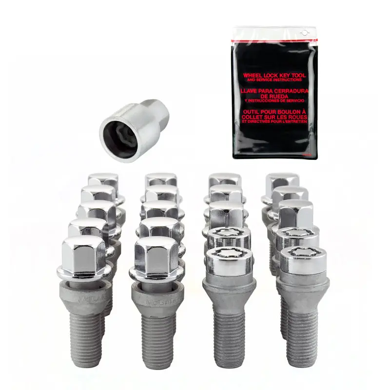 Mcgard Chrome 5-Lug Hex Lock Kit – Cone-Seat Bolts (M14X1.5, 17Mm Hex, 28Mm Shank) 1
