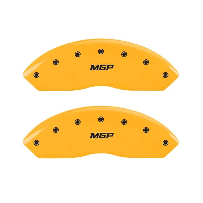 Mgp Front Set 2 Caliper Covers Engraved Front Mgp Black Finish Silver Ch 1