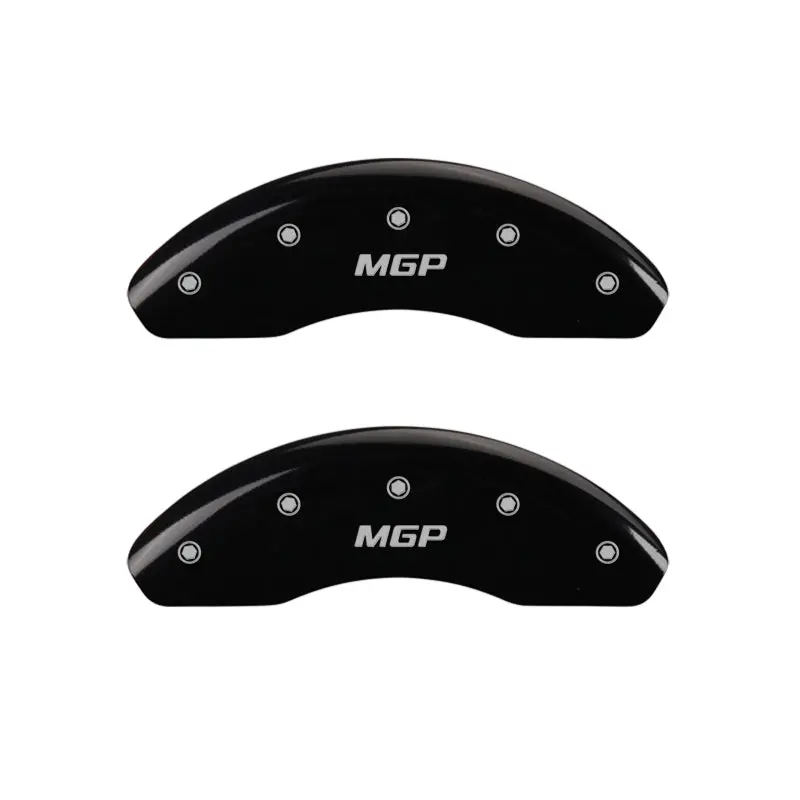 Mgp Front Set 2 Caliper Covers Engraved Front Mgp Black Finish Silver Ch 2