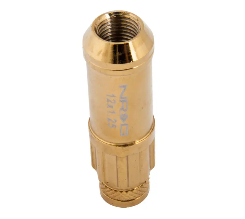 Nrg 700 Series Chrome-Gold M12×1.25 Steel Lug Nut Kit – 21-Piece Set With Dust Caps, Locks, And Socket 1