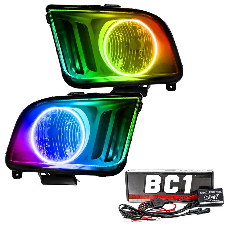 Oracle Colorshift Led Headlight Kit With Bc1 Controller For 2005–2009 Ford Mustang 1