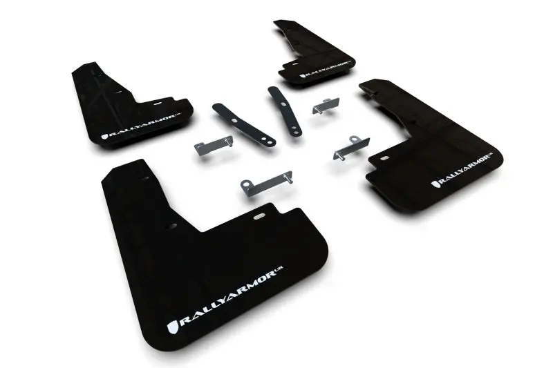 Rally Armor Ur Mud Flaps For 2022–2023 Kia Ev6 – Black With White Logo Accent 1