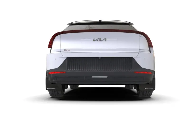Rally Armor Ur Mud Flaps For 2022–2023 Kia Ev6 – Black With White Logo Accent 2