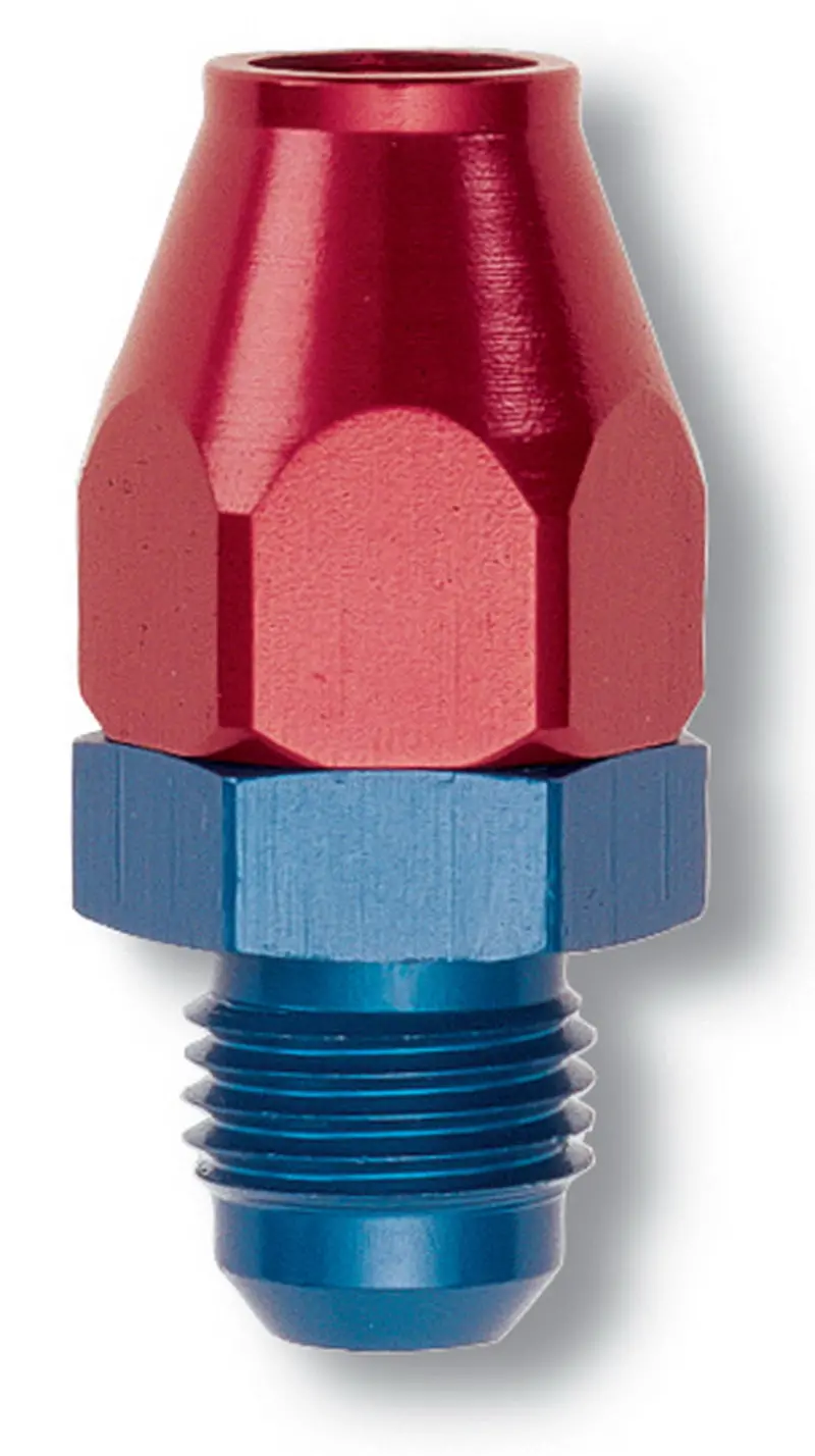Russell Performance -6 An Male 37° Flare To 3/8" Aluminum Tubing Fitting (Red/Blue) 1