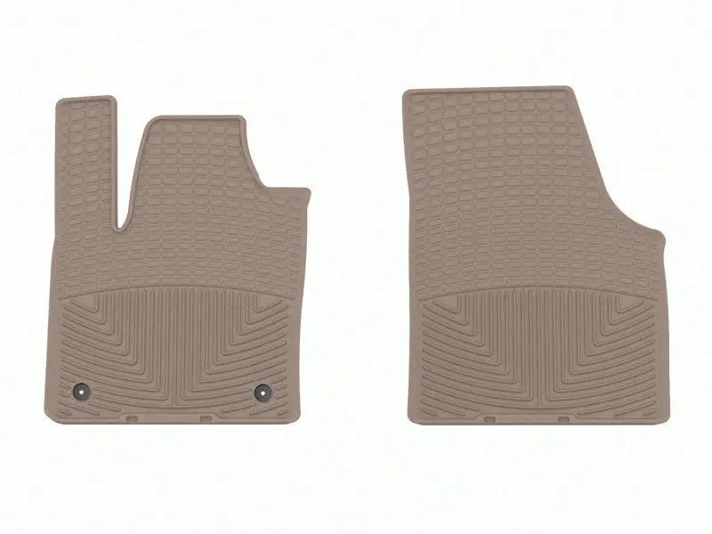 Weathertech Front Floor Mats For 2018–2024 Volkswagen Atlas & Cross Sport – Tan Rubber 1