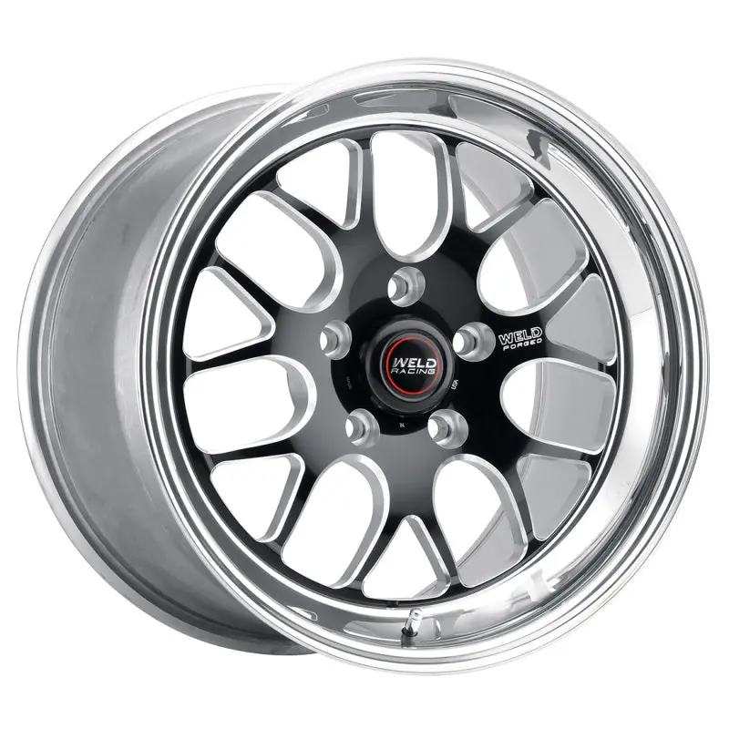 Weld Racing S77 Forged Aluminum Wheel – 17×8, 5×115 Bolt Pattern, 5.3″ Backspace, Medium Pad Black Finish 1