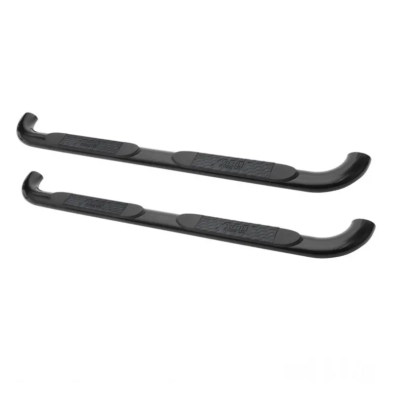 Westin Platinum Oval Nerf Step Bars For 2014–2018 Chevy Silverado 1500 Double Cab – Black, Body-Mount Style 1