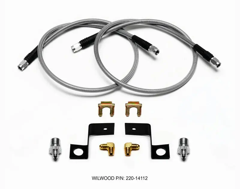 Wilwood 30-Inch Flexline Brake Hose Kit – -3 An, 3/8-24 If, 1/8 Npt 90° Fitting 1