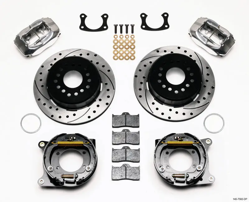 Wilwood Forged Dynalite Power Brake Kit For Large Ford Applications – Drilled & Polished, 2.36" Offset 1
